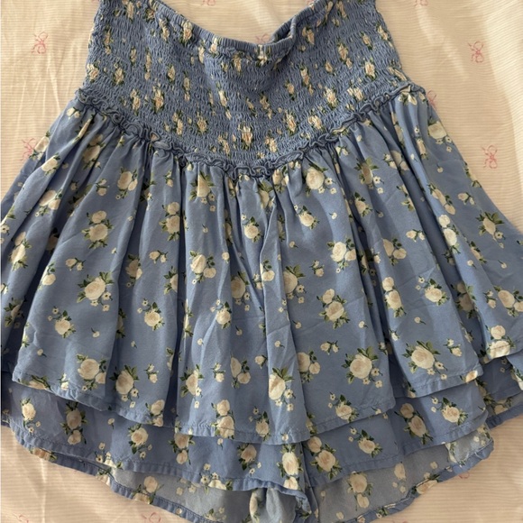 Hollister Blue Floral Skort - Picture 1 of 2
